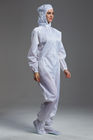 Anti Static autoclavable ESD cleanroom garment hooded coverall white color with shoes cover for class 100