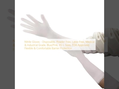 Nitrilhandschoenen - wegwerp, poedervrij, latexvrij, medisch en industrieel, blauw/roze, maat XS-L, FDA goedgekeurd, flexibele en comfortabele barrièrebescherming
